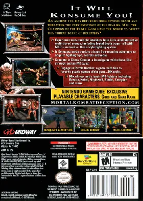 Mortal Kombat - Deception box cover back